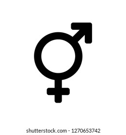 gender icon vector, on white background editable eps10