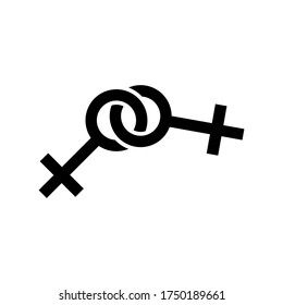 Vector de icono de género en fondo blanco