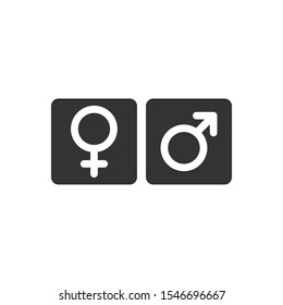 gender Icon vector sign isolated for graphic and web design. People gender symbol template color editable on white background.