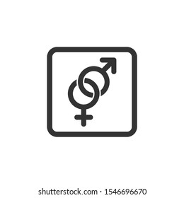 gender Icon vector sign isolated for graphic and web design. People gender symbol template color editable on white background.