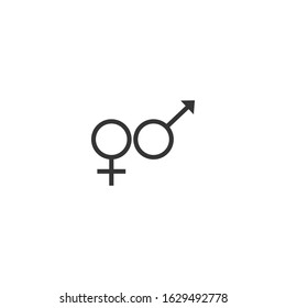 gender Icon vector sign isolated for graphic and web design. gender people symbol template color editable on white background.