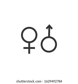 gender Icon vector sign isolated for graphic and web design. gender people symbol template color editable on white background.