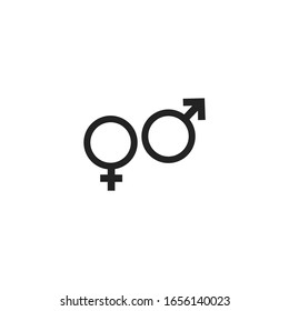 gender icon vector sign isolated for graphic and web design. gender symbol template color editable on white background.