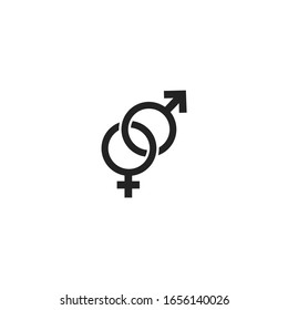 signo vectorial de género aislado para diseño gráfico y web. plantilla de símbolo de género color editable en fondo blanco.