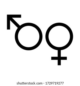 Gender Icon Vector Sign Isolated On White Background