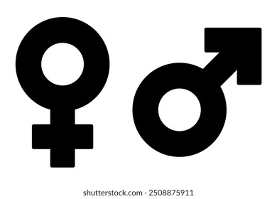 Símbolo de género. Vector de género. Botón
