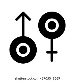 Vektorsymbol-Designgrafik für Geschlechter