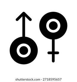 Ilustração de design de símbolo de vetor de ícone de gênero