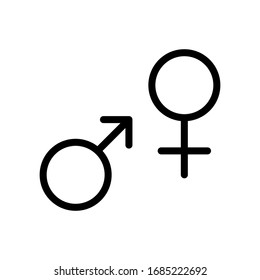 Gender icon vector symbol isolated