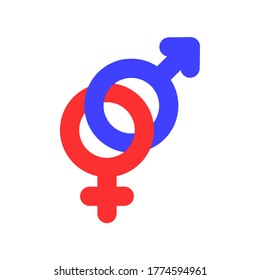 Gender icon vector symbol on white background