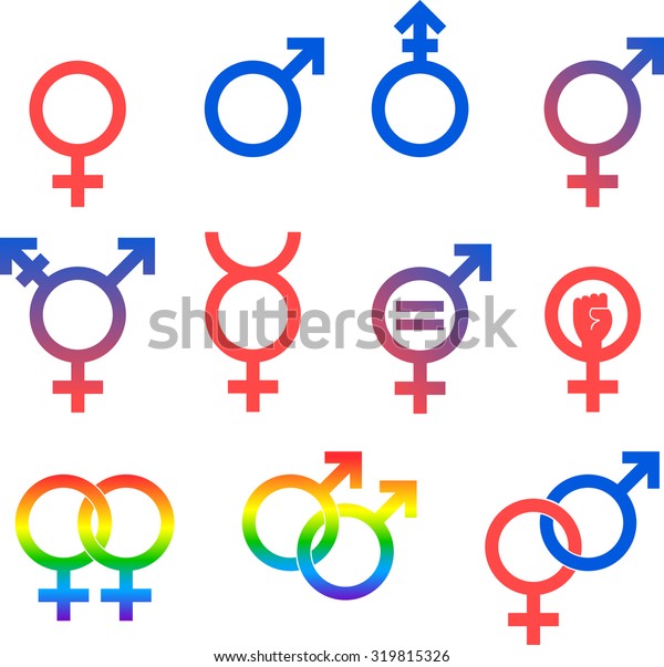 Gender Icons Set Vector Graphic Images Stock Vector Royalty Free 9611