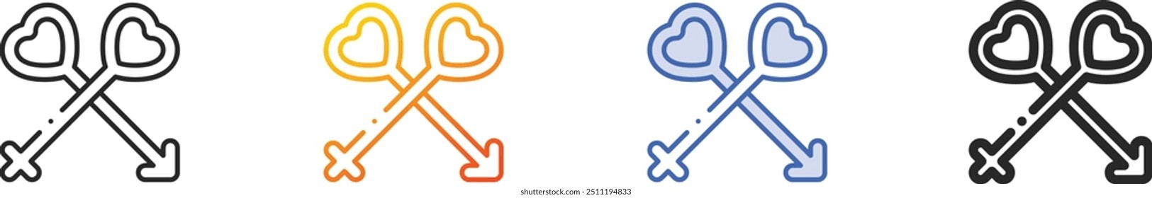 gender icon.Thin Linear, Gradient, Blue Stroke and bold Style Design Isolated On White Background