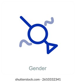 Gender and identity icon concept