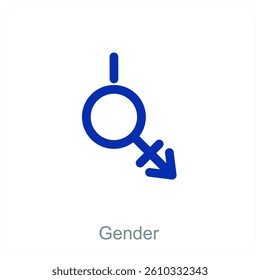 Gender and identity icon concept