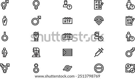 Gender identity icons High-Quality Vector Icons Collection with Editable Stroke. Ideal for Professional and Creative Projects.