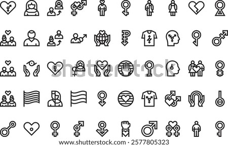 Gender identity icons High-Quality Vector Icons Collection with Editable Stroke. Ideal for Professional and Creative Projects.