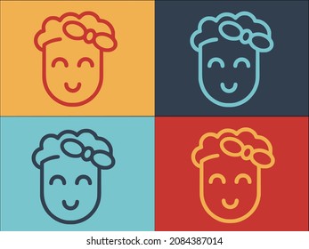Gender Identity Logo Template, Simple Flat Icon of identity,gender,diversity