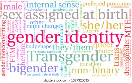 Gender Identity Word Cloud On White Stock Vector (Royalty Free ...