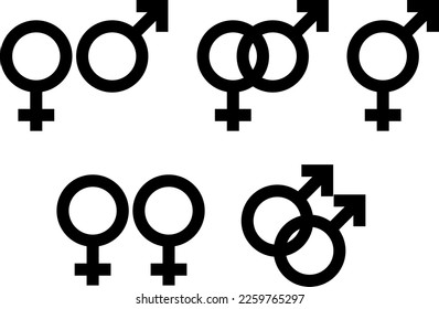 Gender Illustration Icon Set : Vector