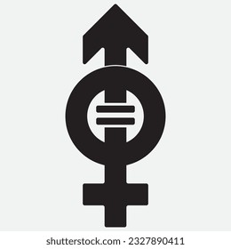 gender illustration logo. unity  man woman  love.