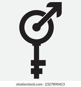 gender illustration logo. unity  man woman  love.