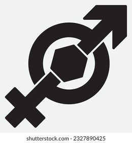 Logo für Gender-Illustration. Einheitsmannfrau liebt.