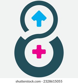 gender illustration logo. unity  man woman  love.