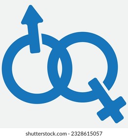 gender illustration logo. unity  man woman  love.