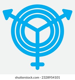 gender illustration logo. unity  man woman  love.