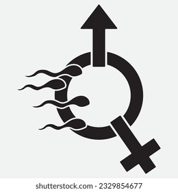 logotipo de ilustración de género. unidad hombre mujer amor.