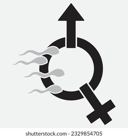 gender illustration logo. unity  man woman  love.