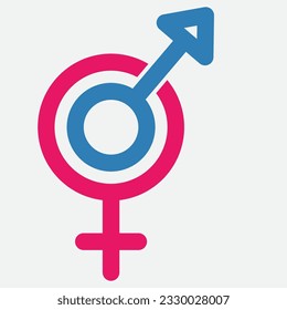 gender illustration logo. unity  man woman  love.