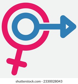 Logo für Gender-Illustration. Einheitsmannfrau liebt.