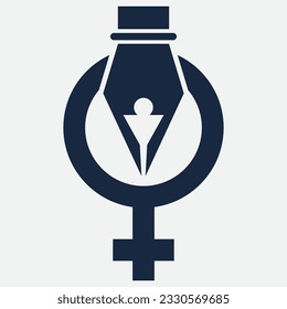 logotipo de ilustración de género. unidad hombre mujer amor.