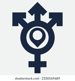 gender illustration logo. unity  man woman  love.