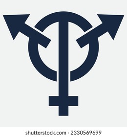 logotipo de ilustración de género. unidad hombre mujer amor.