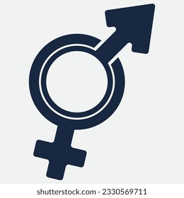 gender illustration logo. unity  man woman  love.
