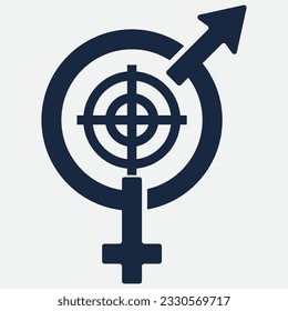 logotipo de ilustración de género. unidad hombre mujer amor.