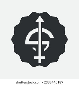gender illustration logo. unity  man woman  love.