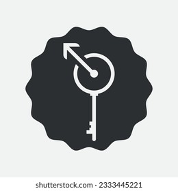 logotipo de ilustración de género. unidad hombre mujer amor.