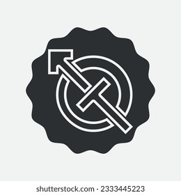 gender illustration logo. unity  man woman  love.