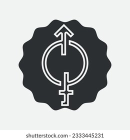 gender illustration logo. unity  man woman  love.