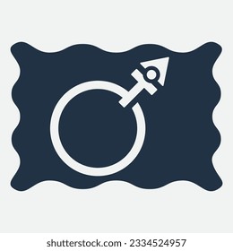 logotipo de ilustración de género. unidad hombre mujer amor.