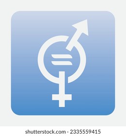 gender illustration logo. unity  man woman  love.