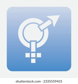 gender illustration logo. unity  man woman  love.