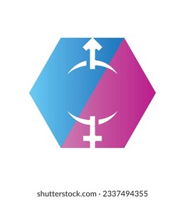 Logo für Gender-Illustration. Einheitsmannfrau liebt.