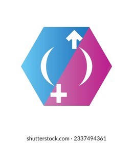 gender illustration logo. unity  man woman  love.