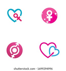 Gender illustration Template vector icon