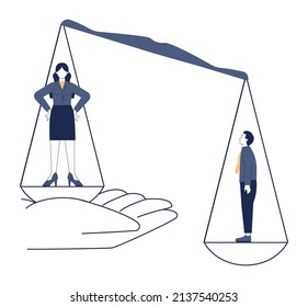 Gender Inequality Concept Bias Sexism Workplace Stock Vector (Royalty ...