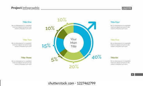 Gender infographics slide template. Business data. Graph, diagram, design. Creative concept for infographic, report. Can be used for topics like voting, survey, statistics